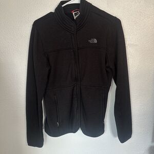 The North Face Womens Size Medium Fleece Jacket Black Full Zip
